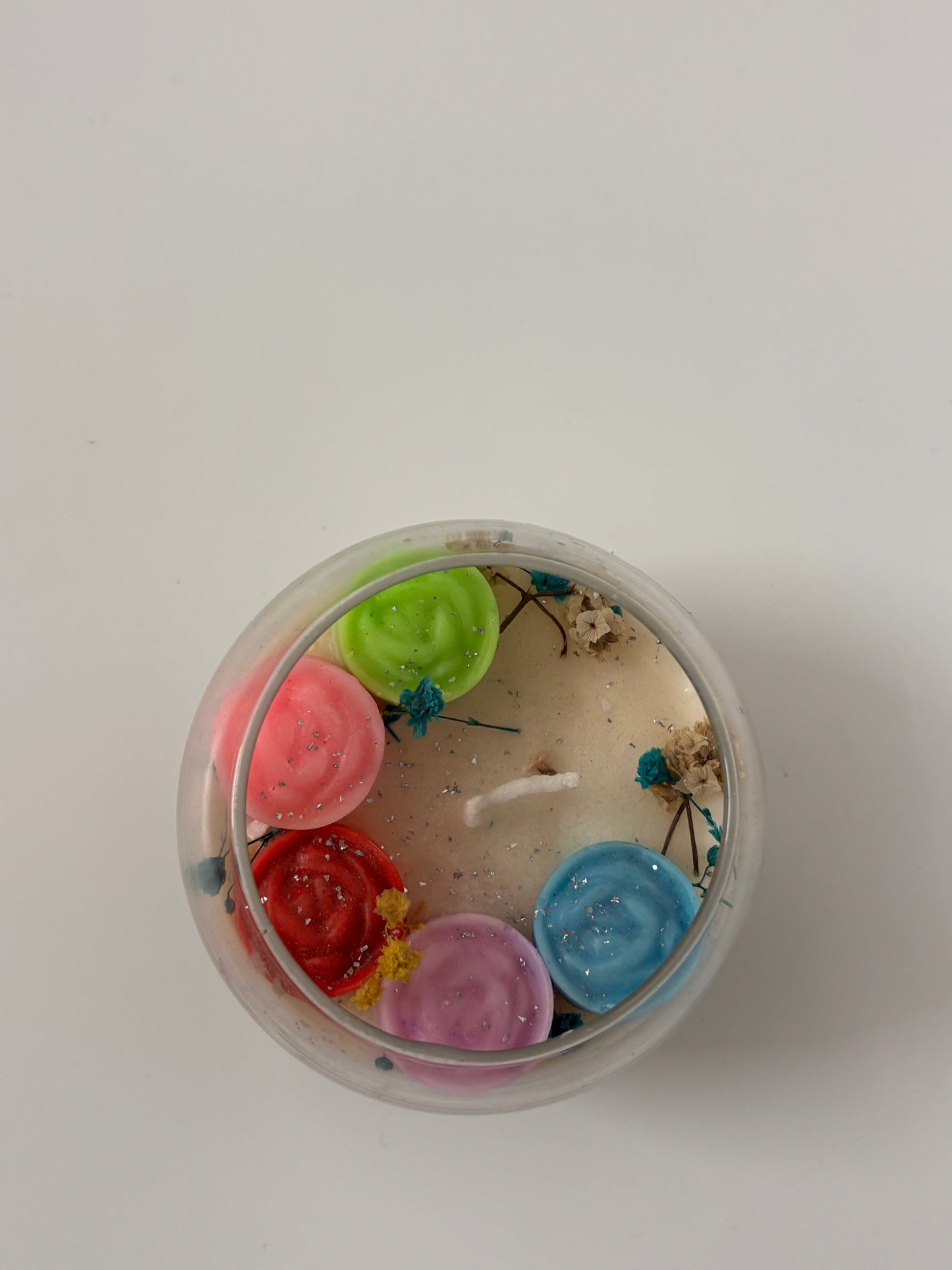 Rainbow Bloom Wax Melt Candle Bowl