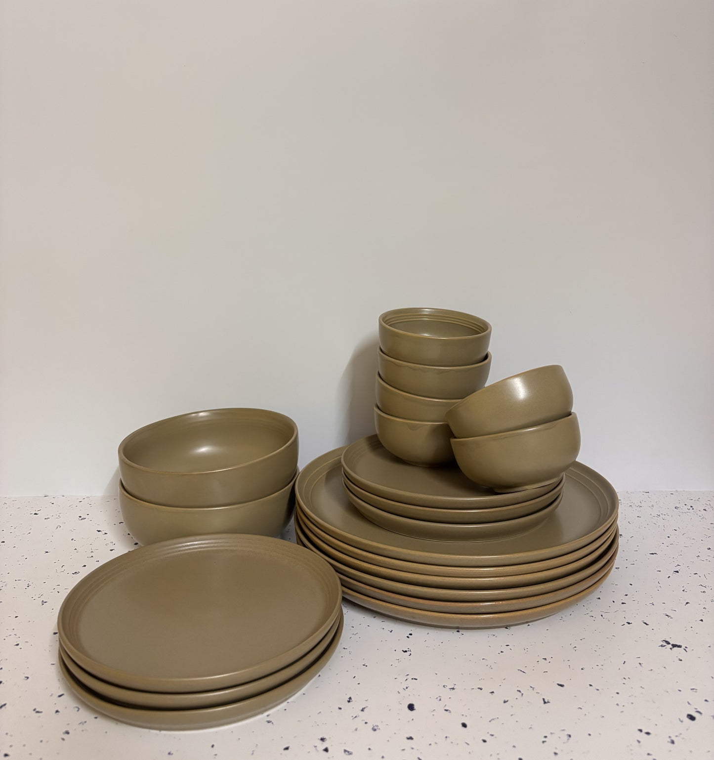 Matte Beige Porcelain
 Dinner Set – 20 Pieces (Set of 2 Serving Bowls)