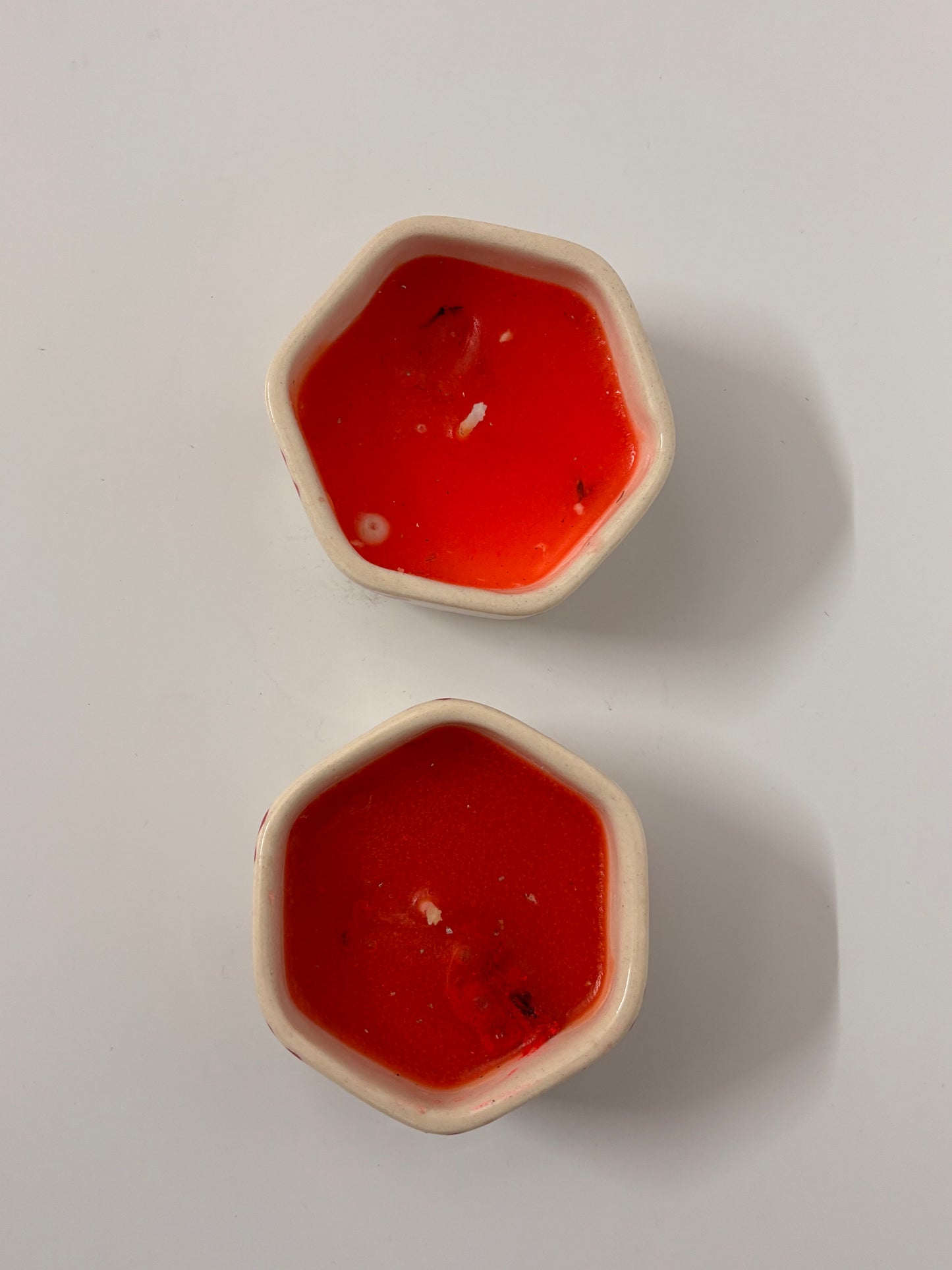 HexaGlow Red Wax Candle Set (Set of 2)