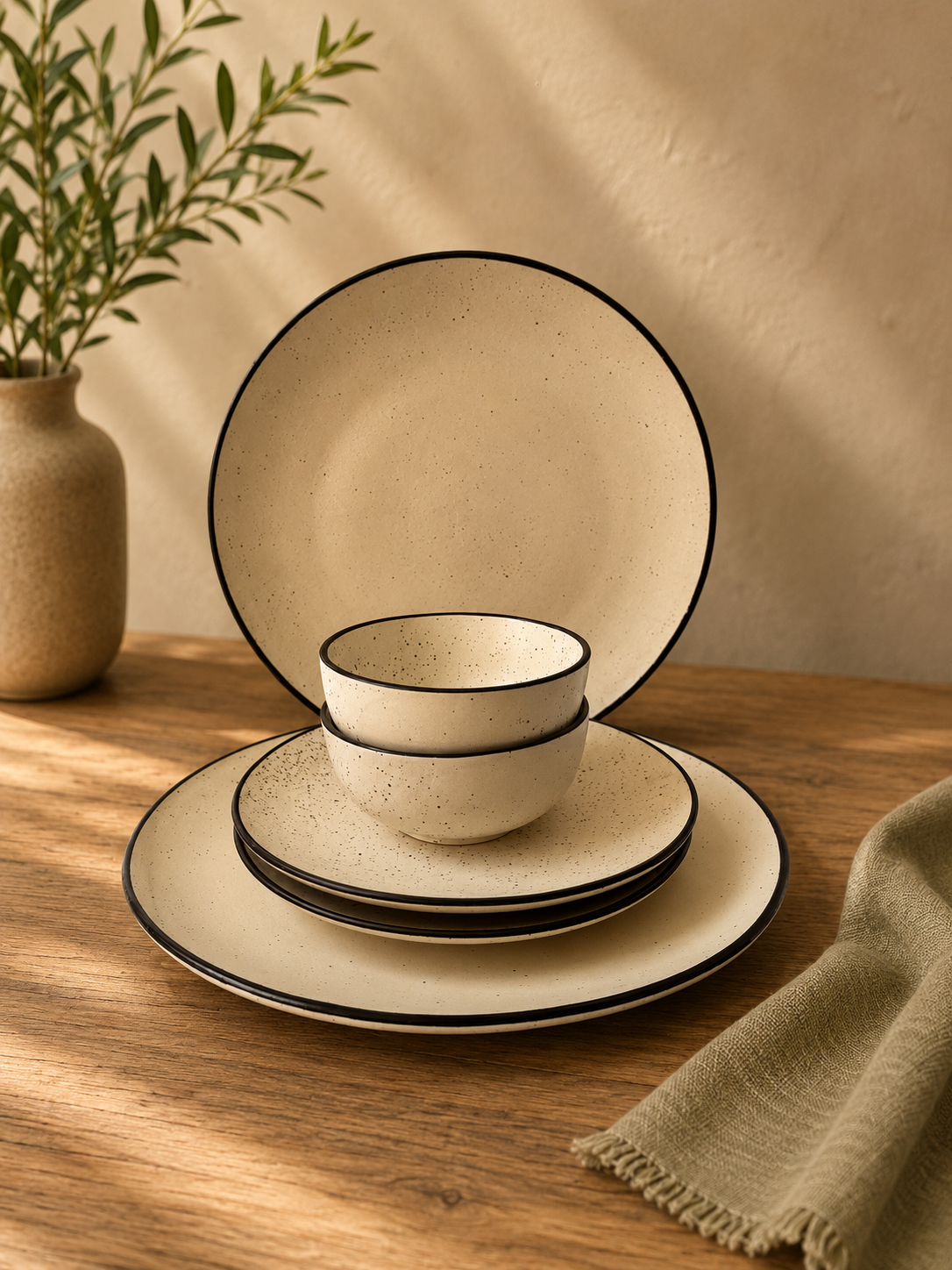 Sand Speckle Dinner Set (Set of 6)