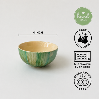 Green Brushstroke Dinner Set (Set of 6)