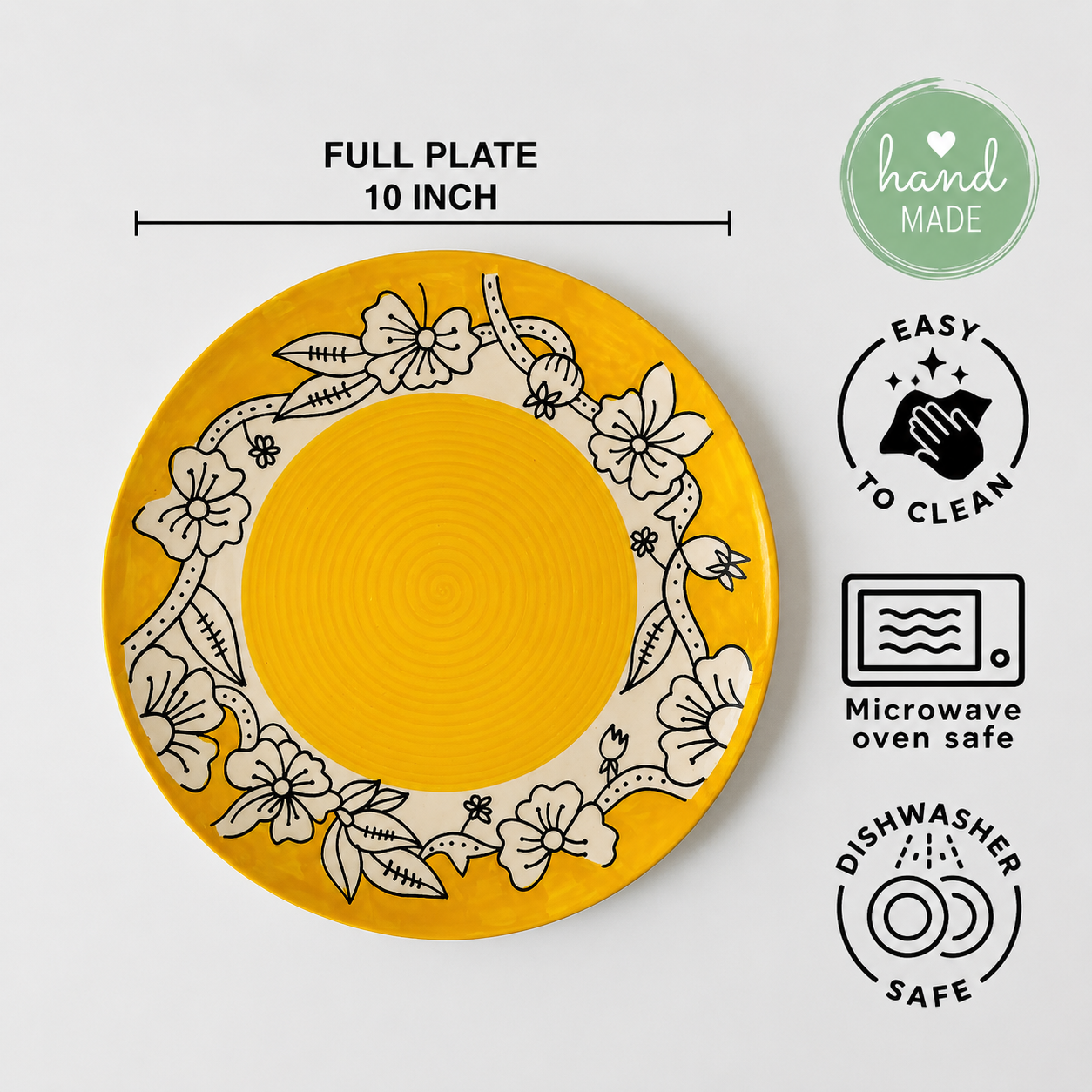 Sun Bloom Floral Dinner Set (Set of 6)