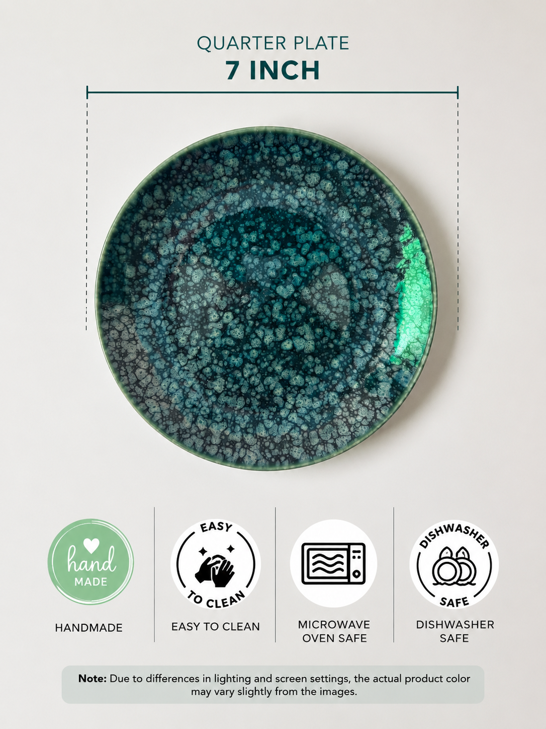 Emerald Reactive Glaze Dinner Set (Set of 6)
