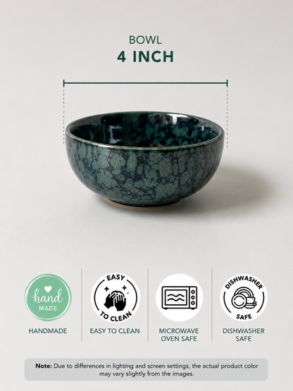 Emerald Reactive Glaze Dinner Set (Set of 6)