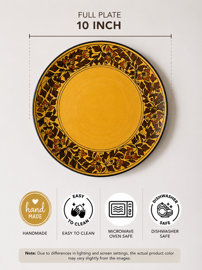 Mustard Floral Vine Dinner Set (Set of 6)