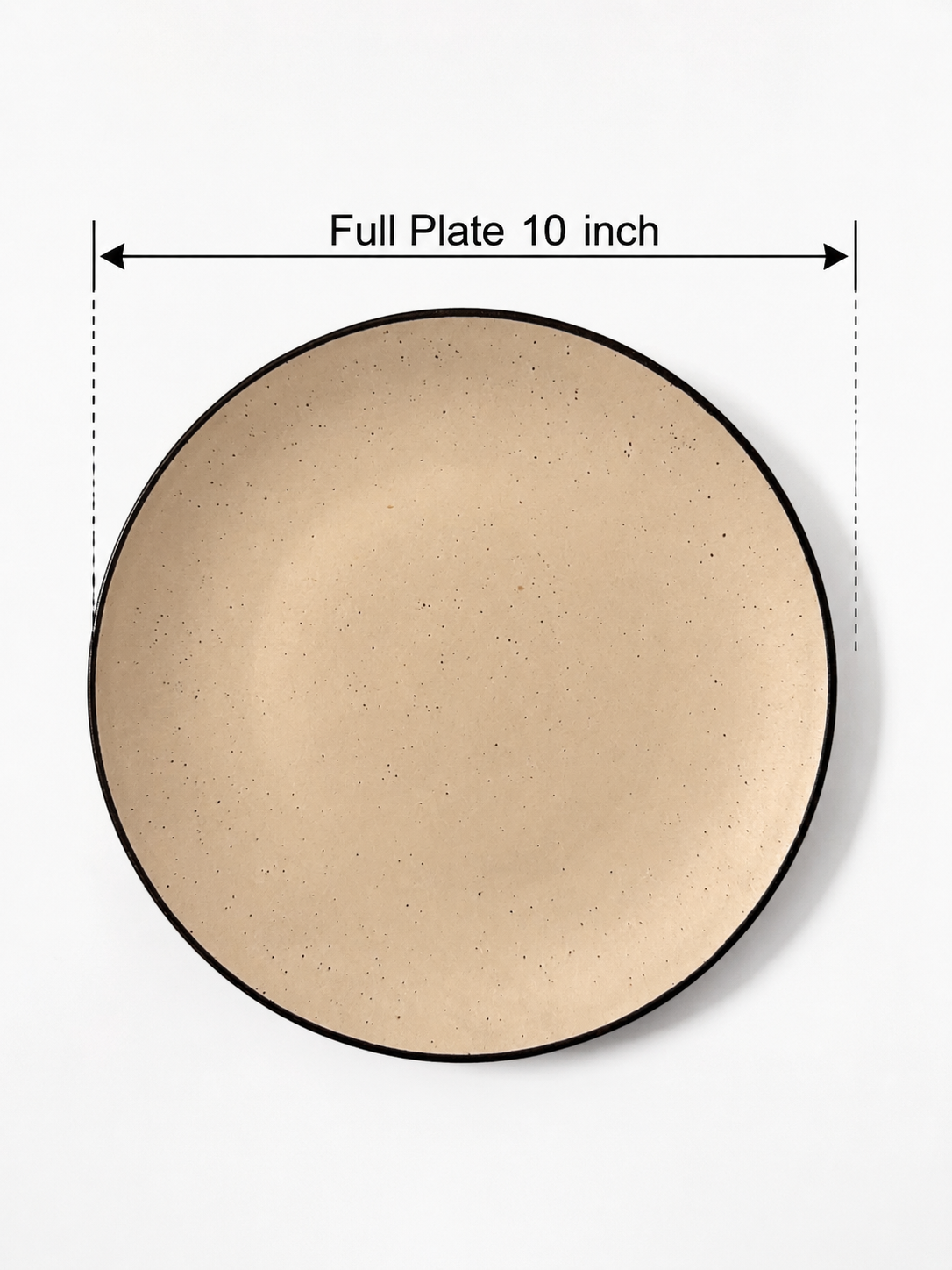 Beige Speckled Ceramic Dinner Set( Set of 3)