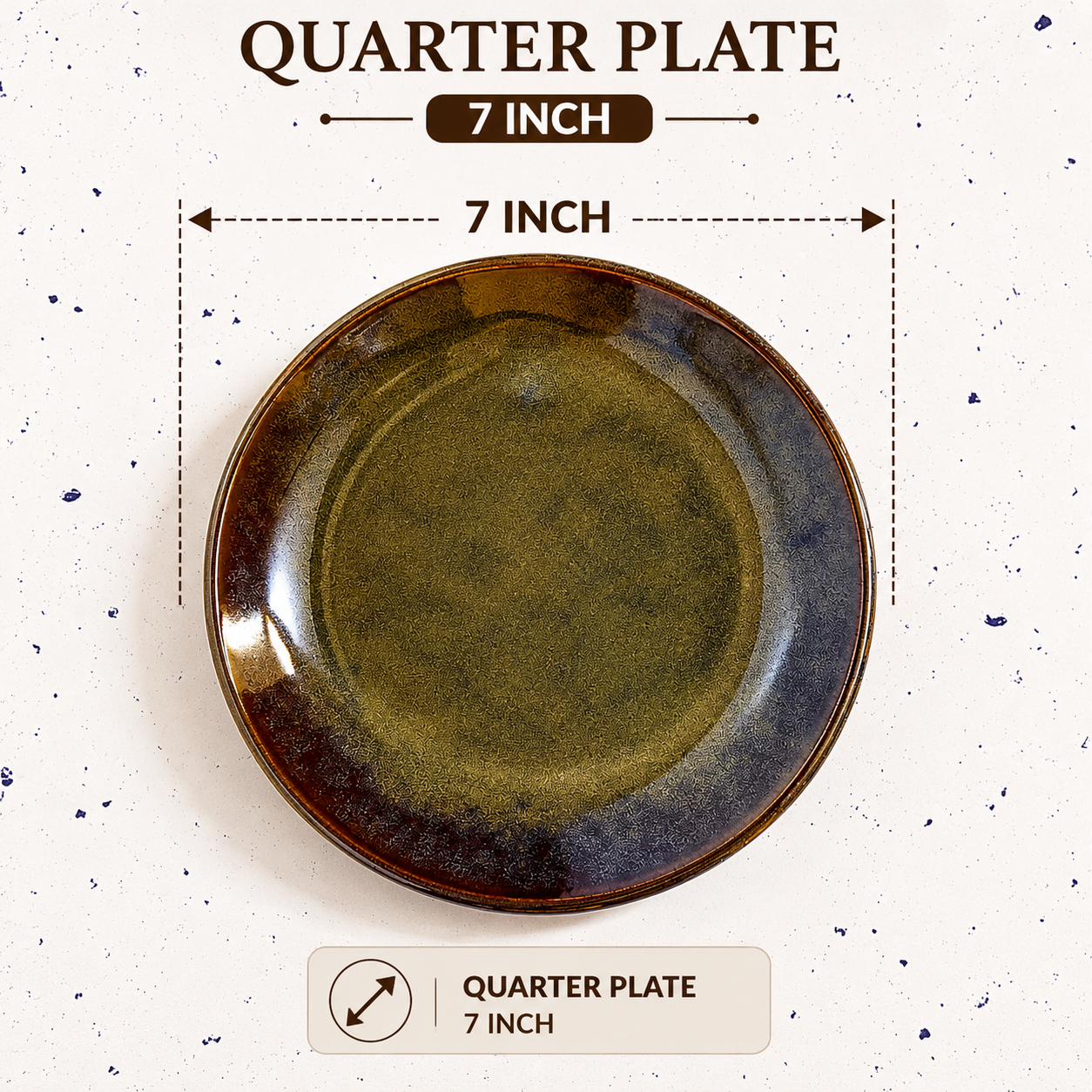 Earthy Brown–Green
 Glazed Ceramic Dinner Set – 20 Pieces