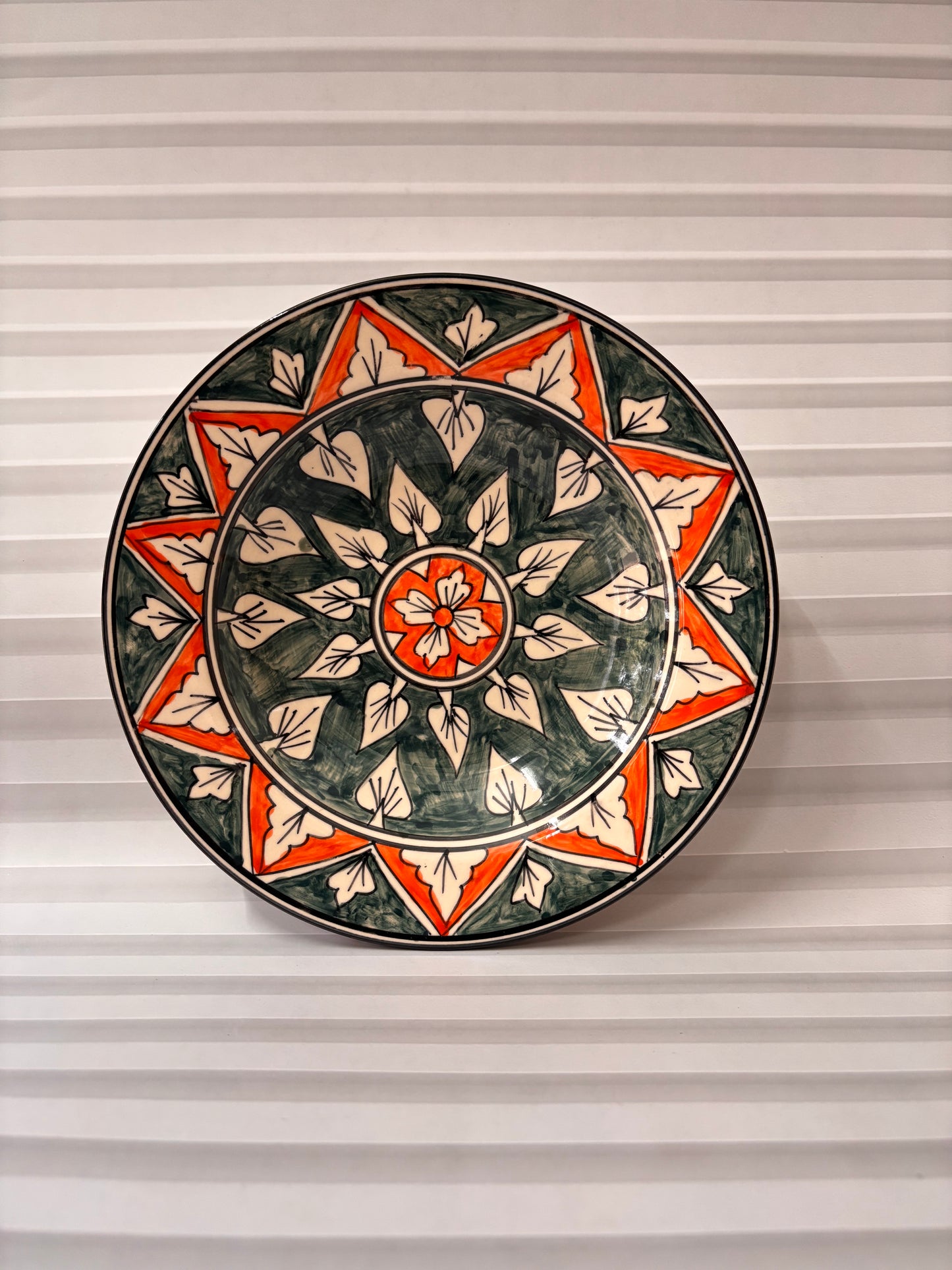 Tuscan Bloom Hand-Painted Pasta Plate