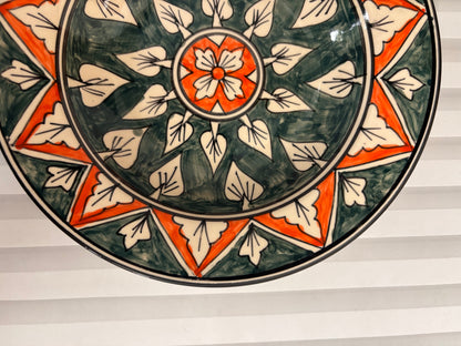 Tuscan Bloom Hand-Painted Pasta Plate