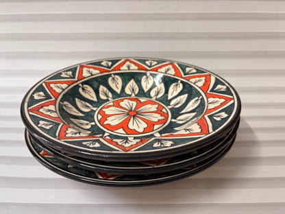 Tuscan Bloom Hand-Painted Pasta Plate