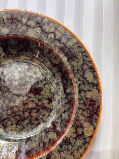 Amber Moss Reactive Glaze Pasta Plate