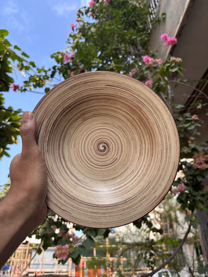 Sandstone Swirl Pasta Plate