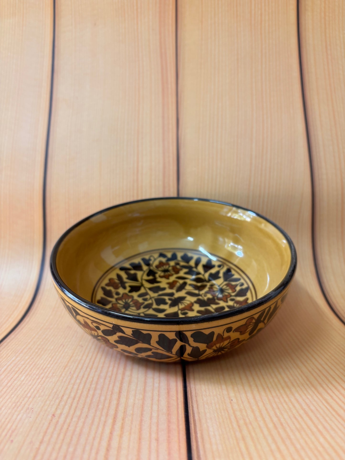 Mustard Blossom Ceramic Bowl