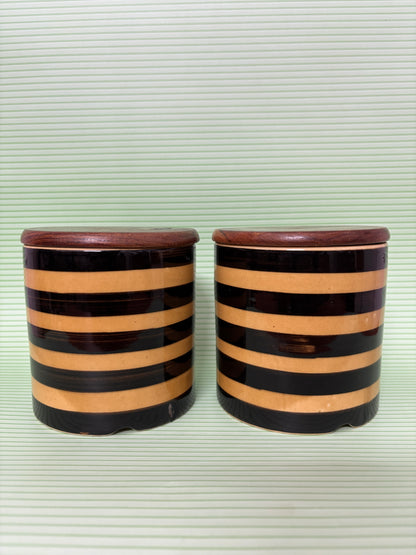 Ebony Stripe Airtight Ceramic Jar