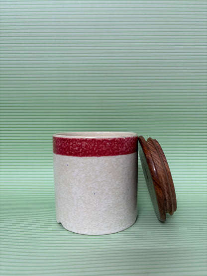 Crimson Frost Airtight Ceramic Jar