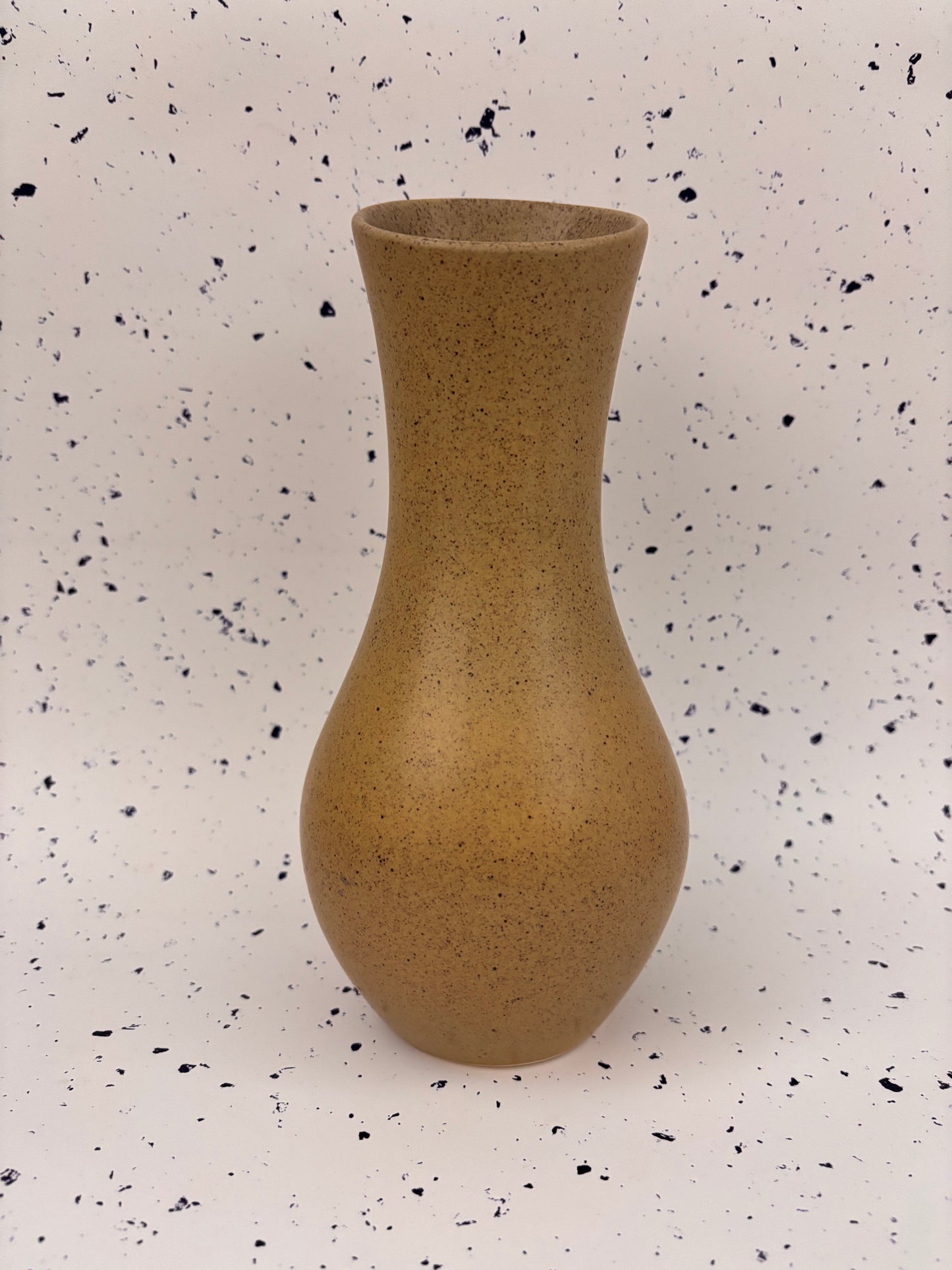 Matte Mustard Ceramic Vase