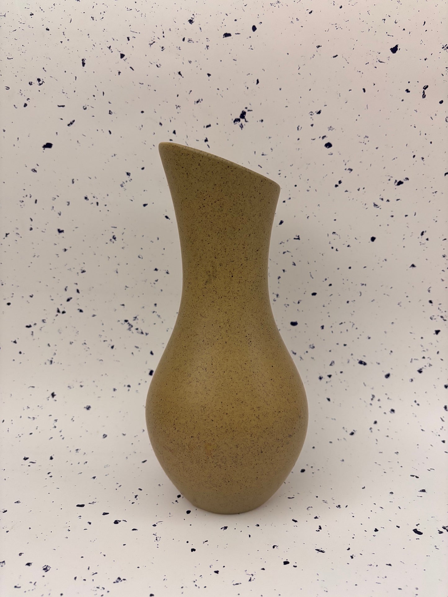 Matte Mustard Ceramic Vase