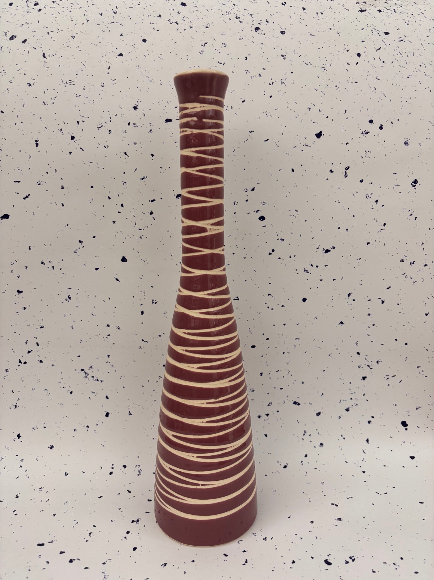 Indigo Leaf Ceramic Vase