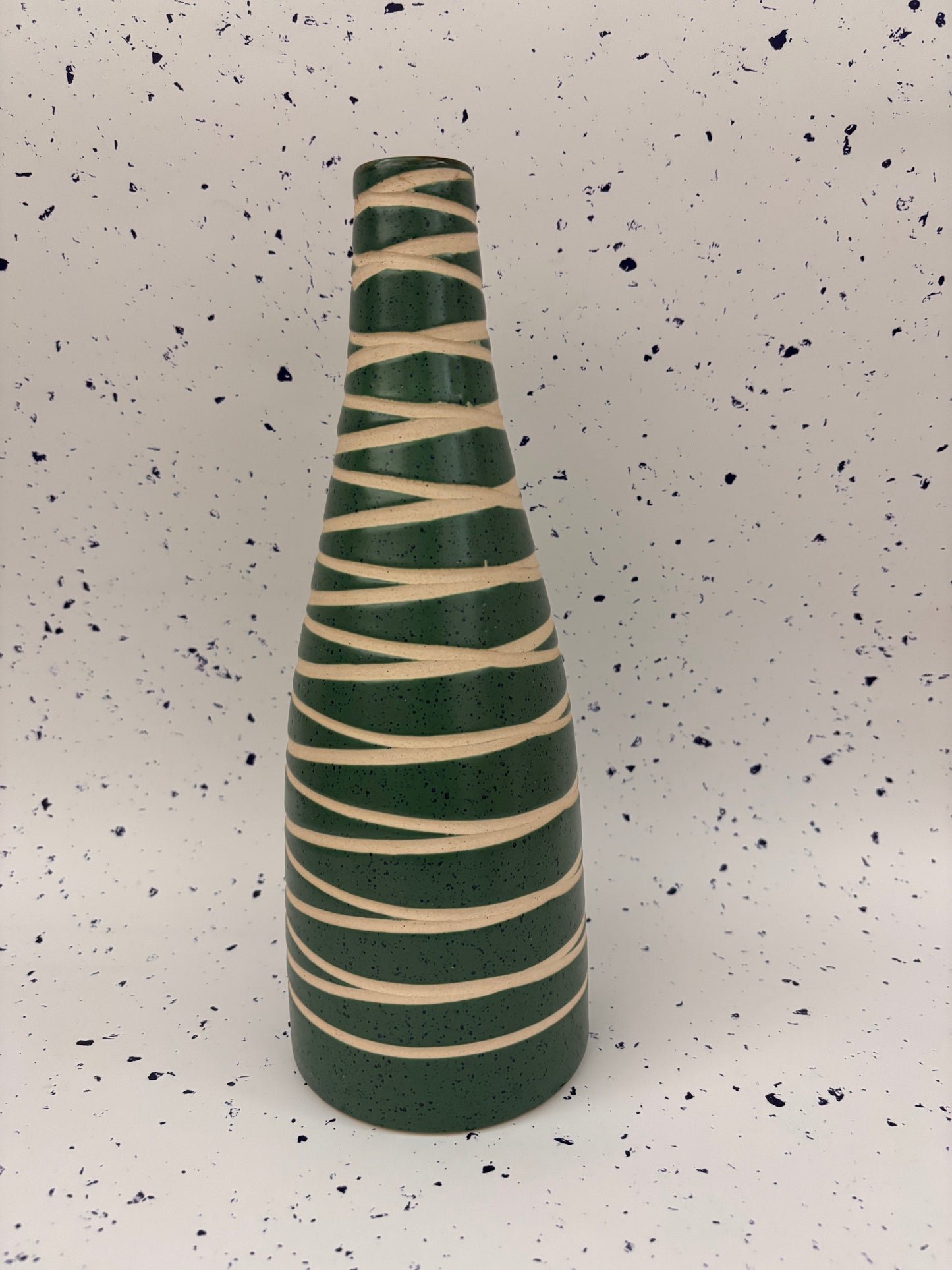 Rustic Spiral Ceramic Vase