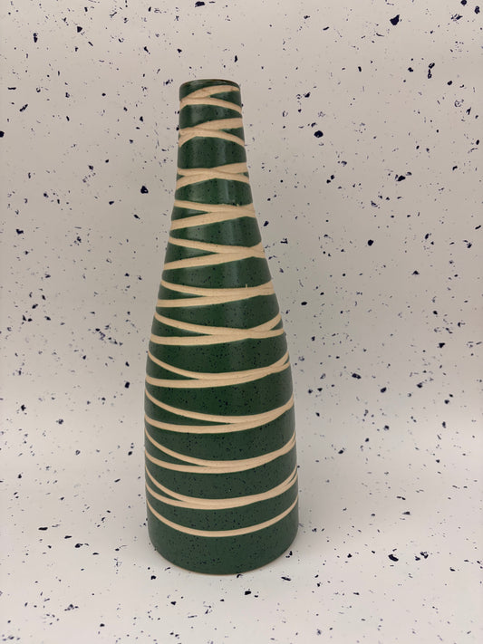 Rustic Spiral Ceramic Vase