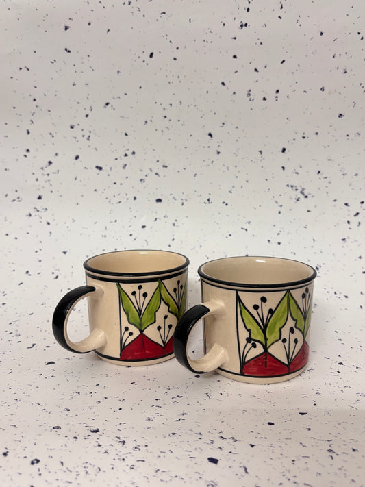 The Artisan Floral Mug Set of 2