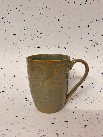 Forest Emboss Ceramic Mug Set of 2