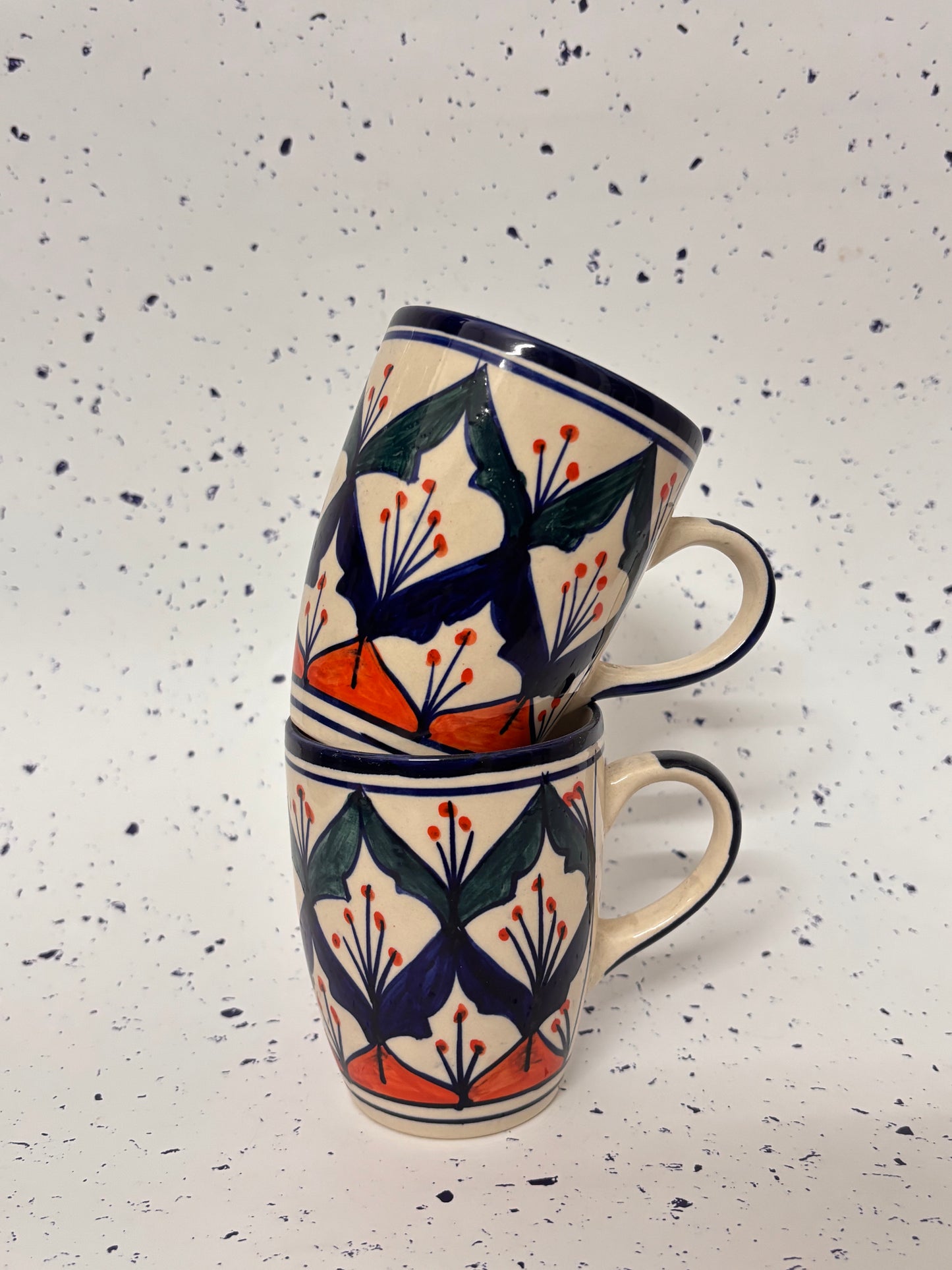 Indigo Bloom Ceramic Mug