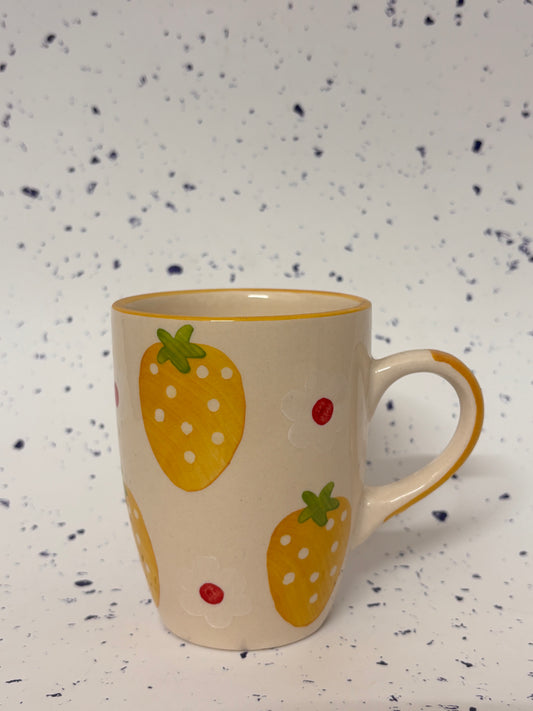 Yellow Strawberry Delight Mug