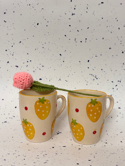 Yellow Strawberry Delight Mug
