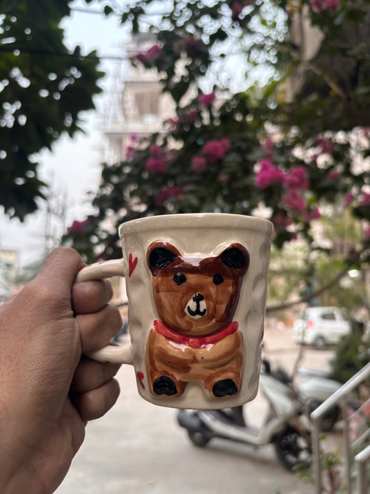 Hand-Painted Teddy Bear Mini Mug