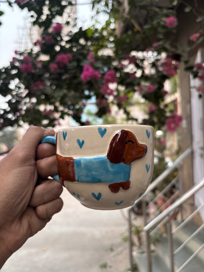 Dachshund Love Hand-Painted Ceramic Mug