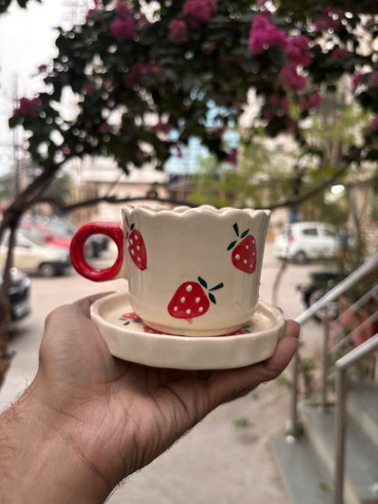 Strawberry Swirl Cup & Saucer Set