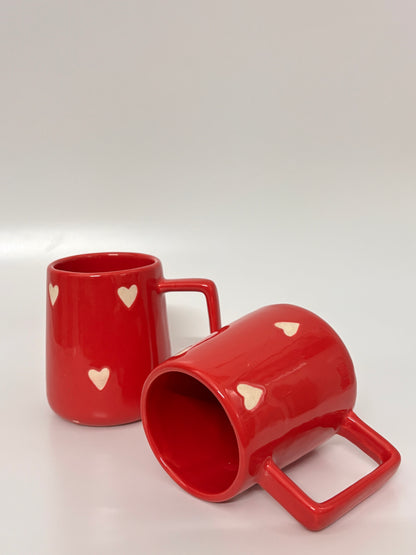 Red Heart Charm Ceramic Mug