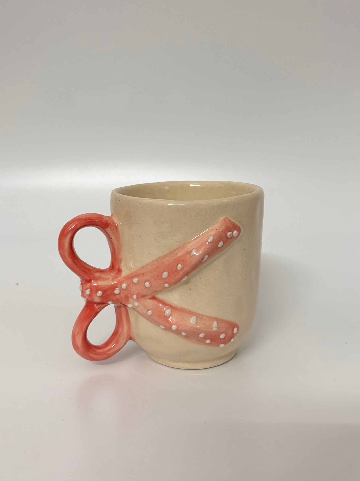 Blush Ribbon Ceramic Mug