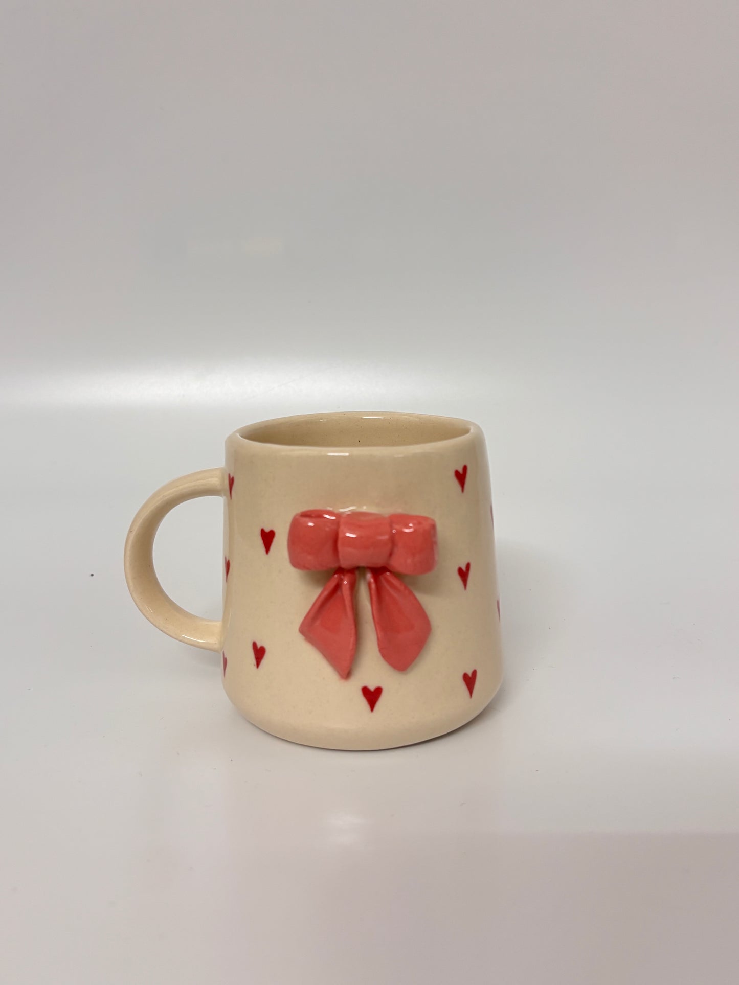 Blush Bow Heart Mug