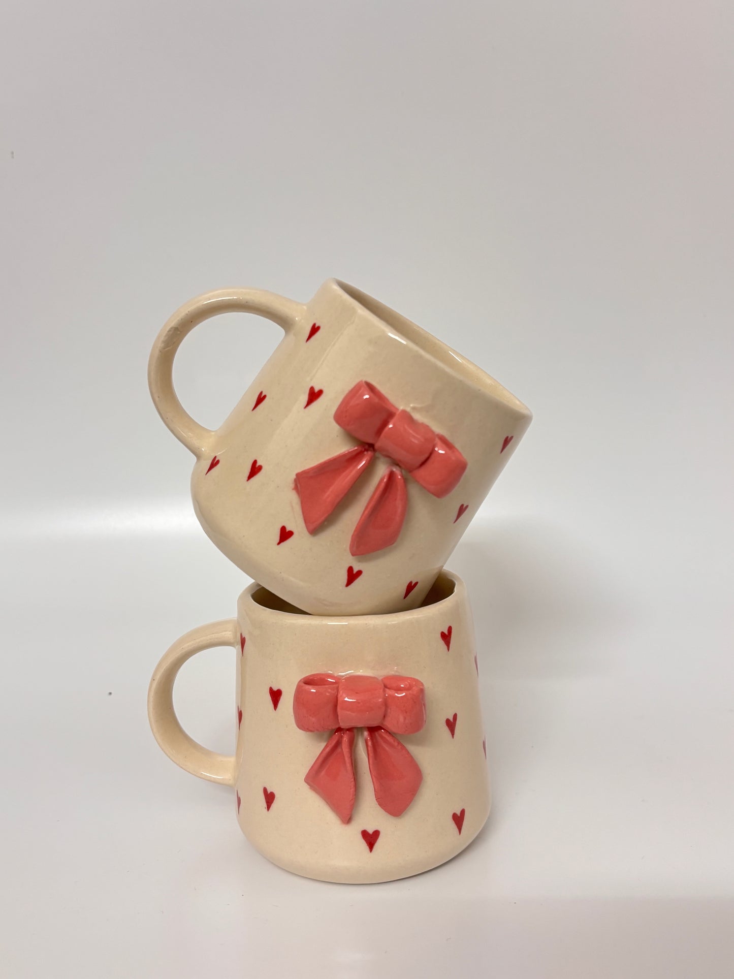 Blush Bow Heart Mug