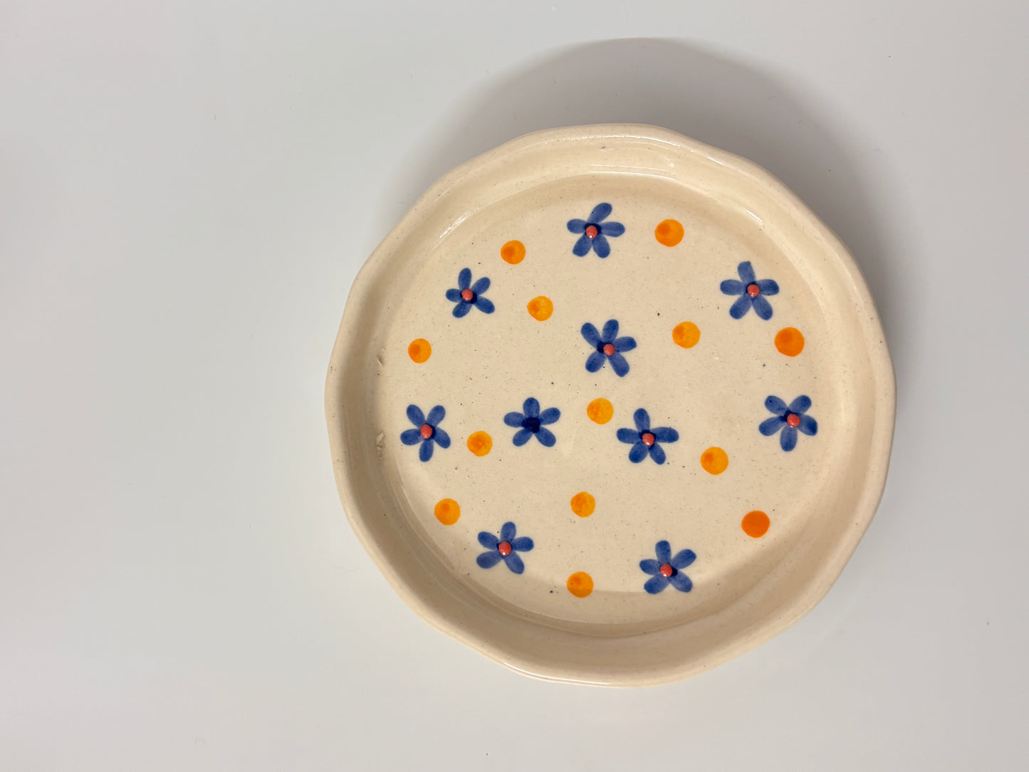 Blue Daisy Polka Cup & Saucer Set