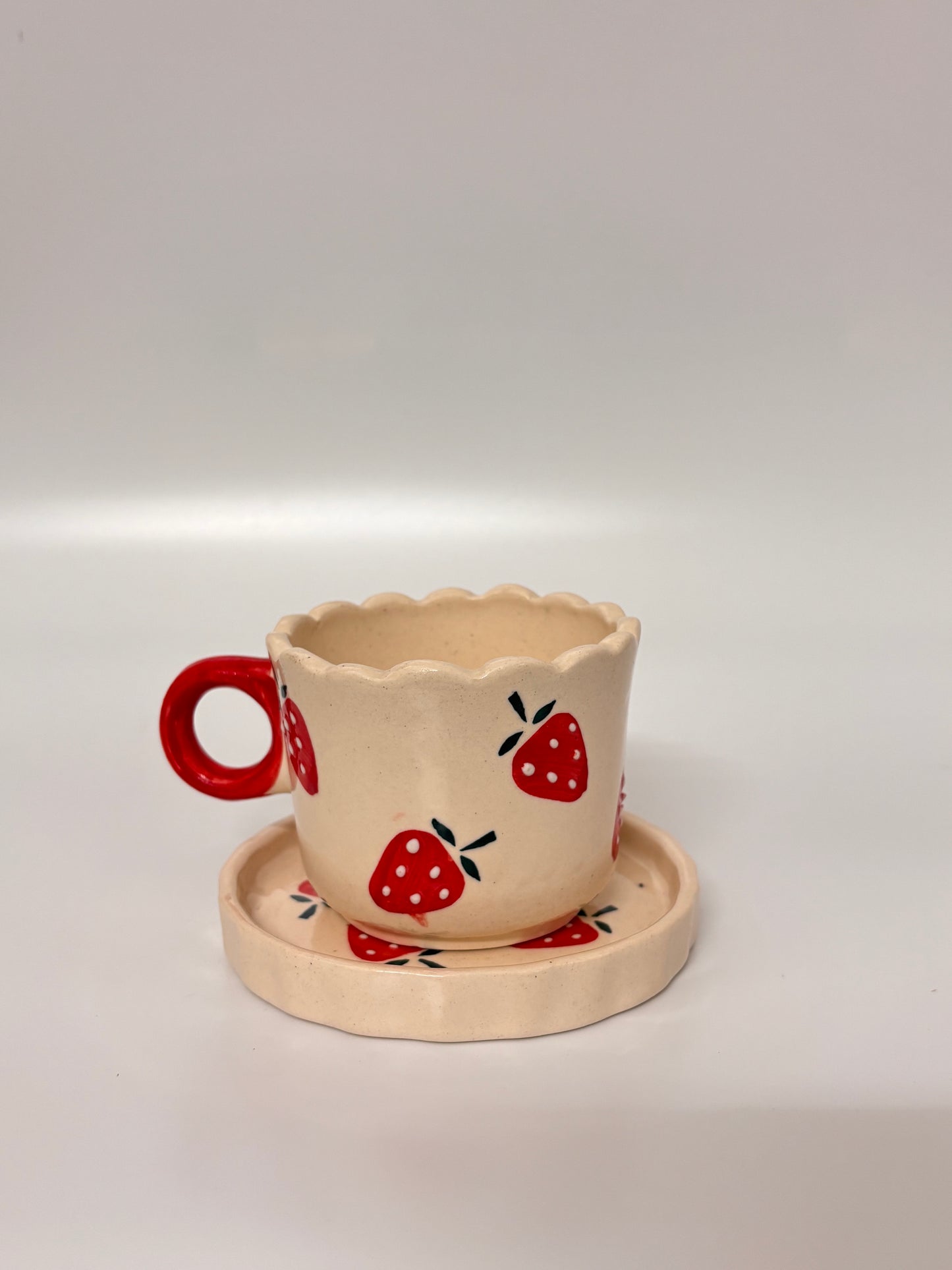 Strawberry Swirl Cup & Saucer Set