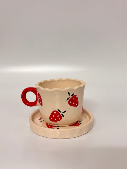 Strawberry Swirl Cup & Saucer Set