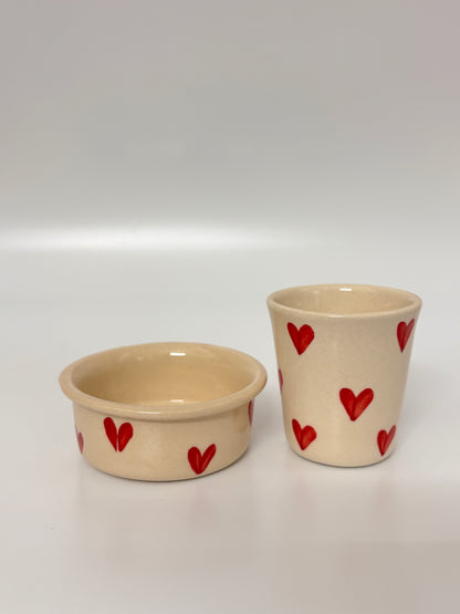 Heartful Ceramic Ramekin Set