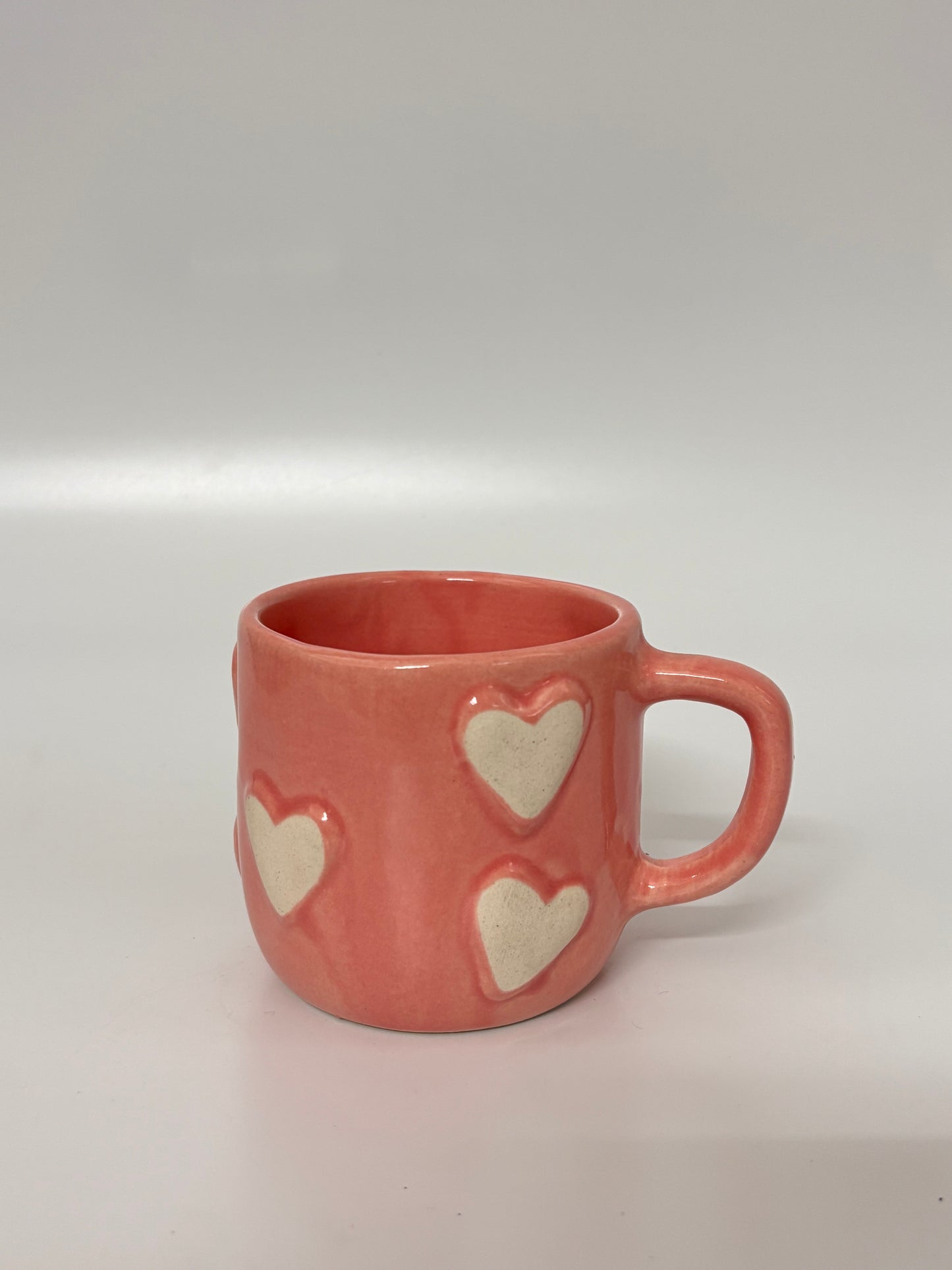 Blush Heart Embossed Ceramic Mug