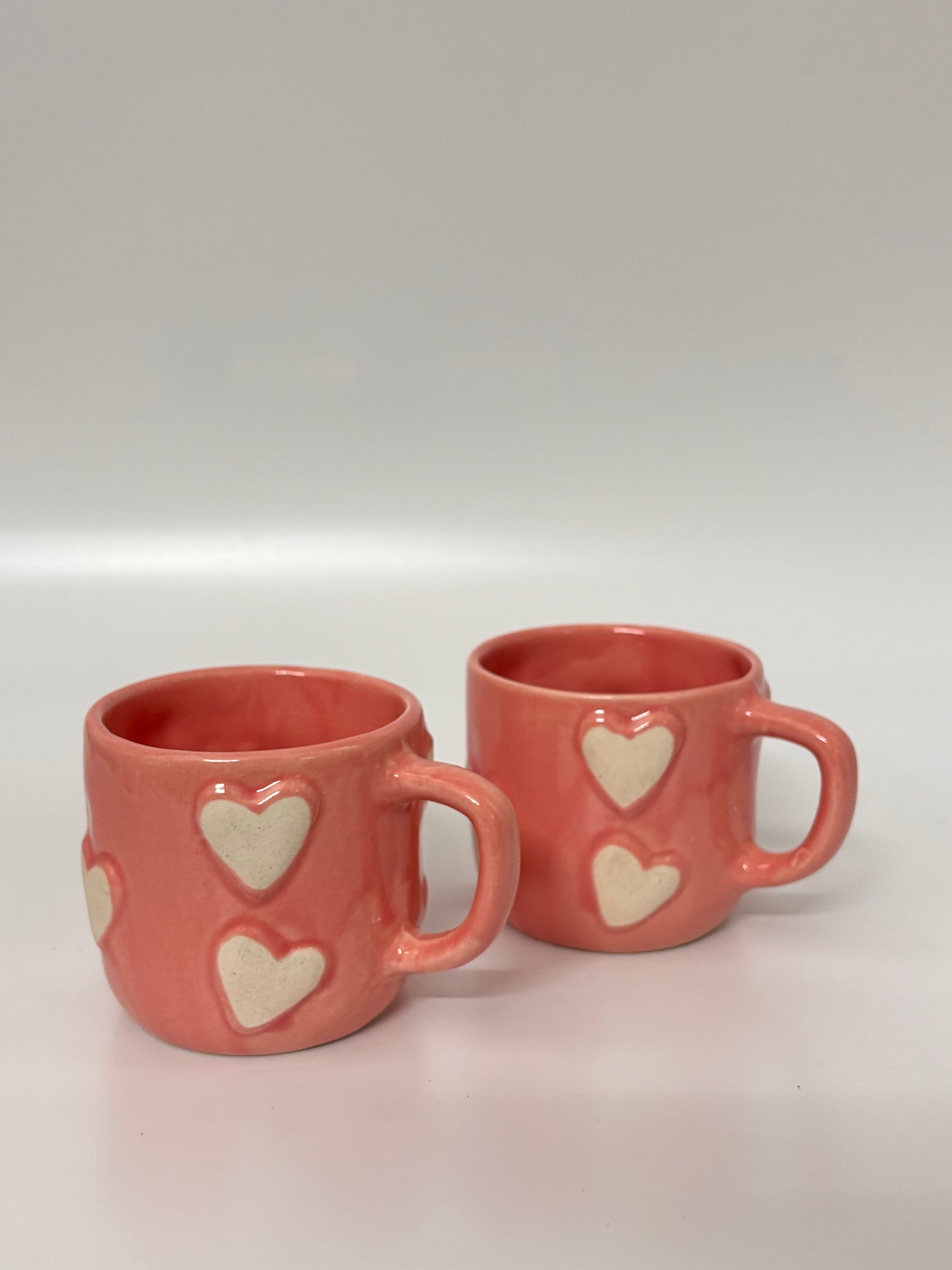 Blush Heart Embossed Ceramic Mug