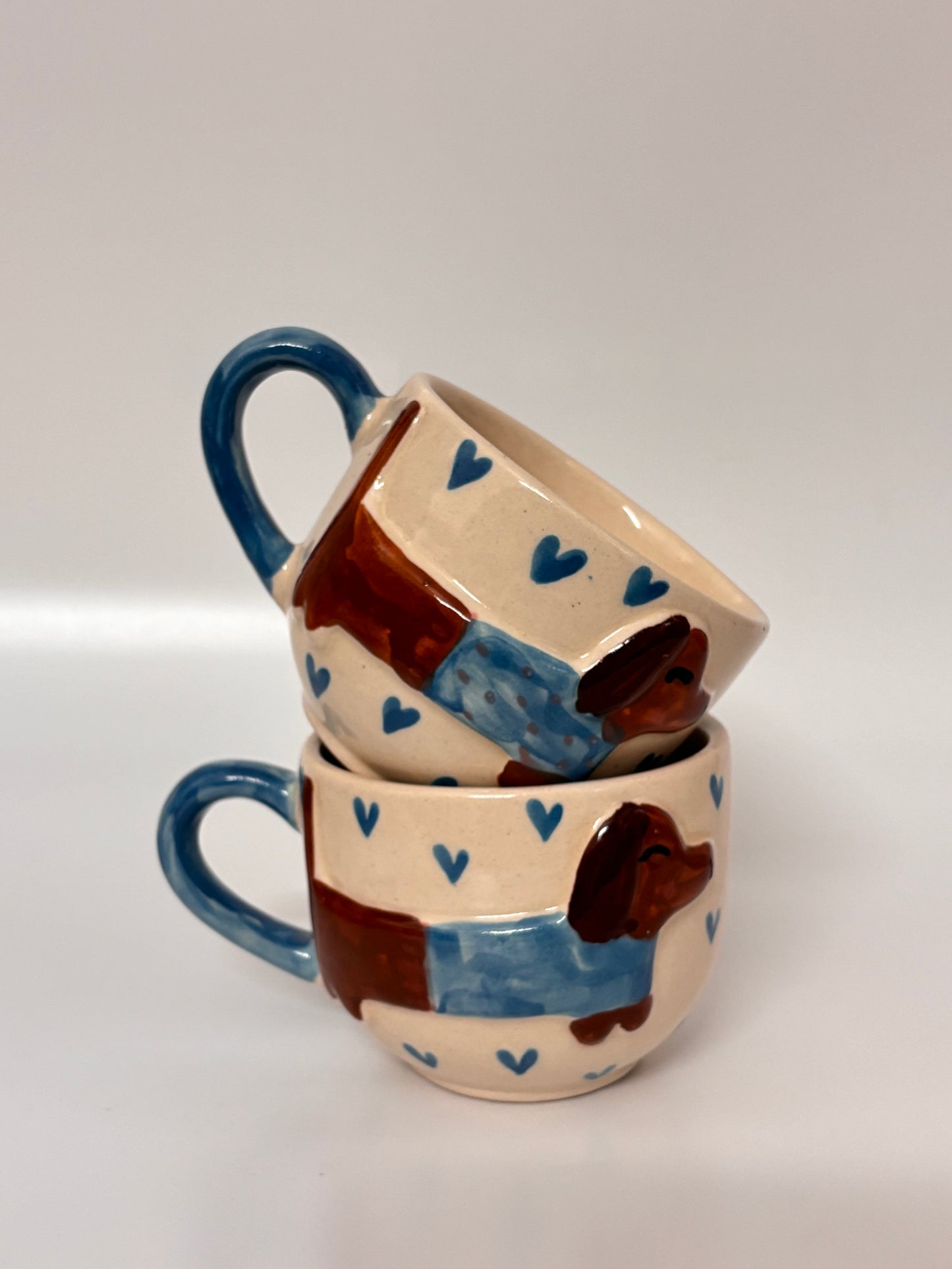 Dachshund Love Hand-Painted Ceramic Mug