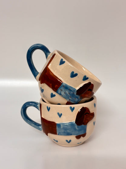 Dachshund Love Hand-Painted Ceramic Mug