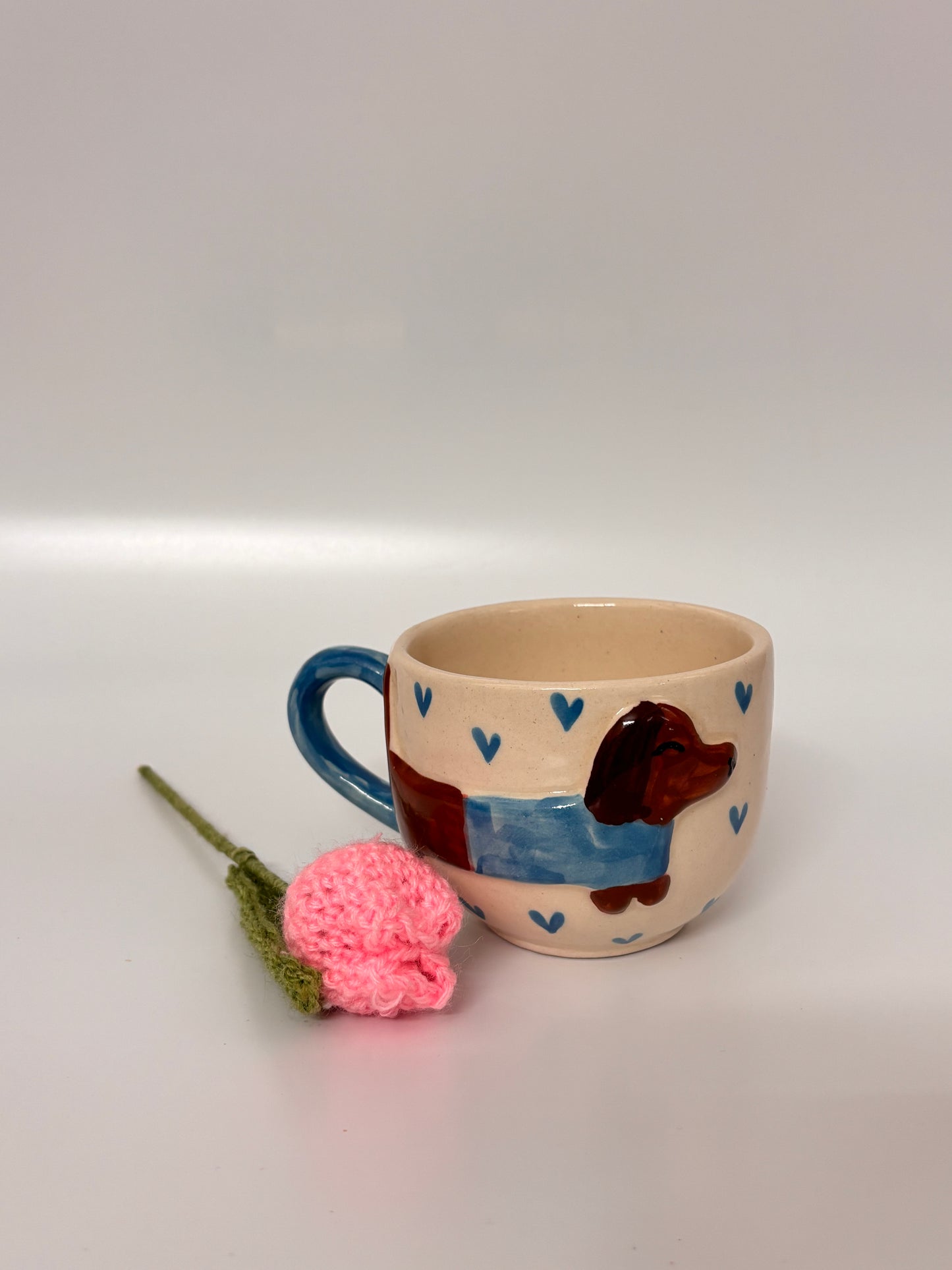 Dachshund Love Hand-Painted Ceramic Mug