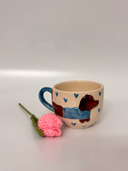 Dachshund Love Hand-Painted Ceramic Mug