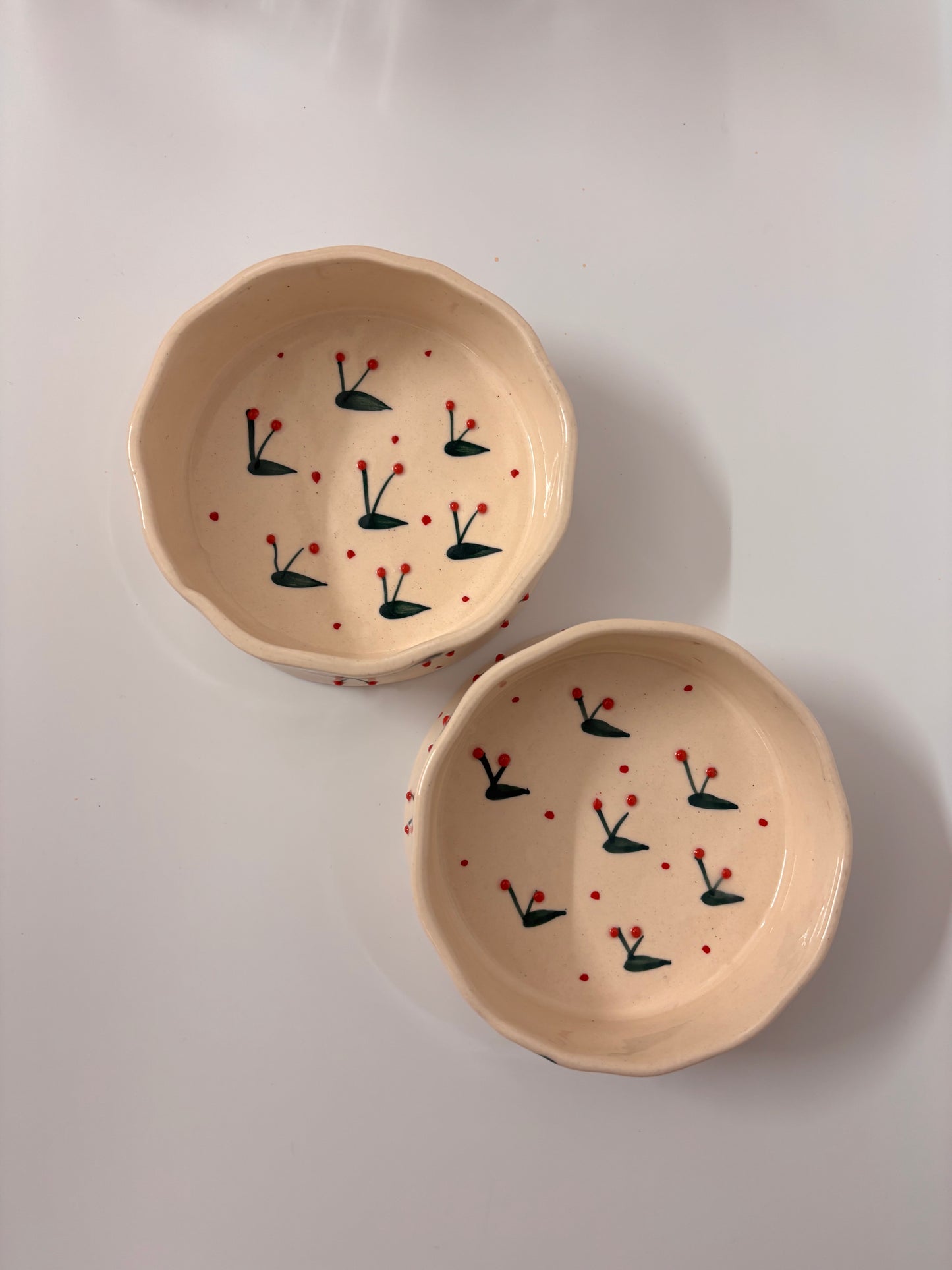 Hand-Painted Bloom Motif 
Ceramic Bowl