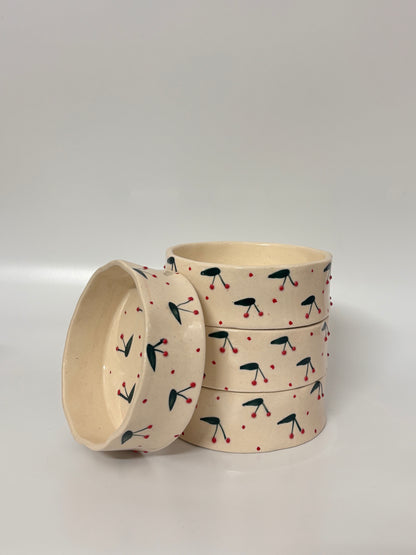 Hand-Painted Bloom Motif 
Ceramic Bowl