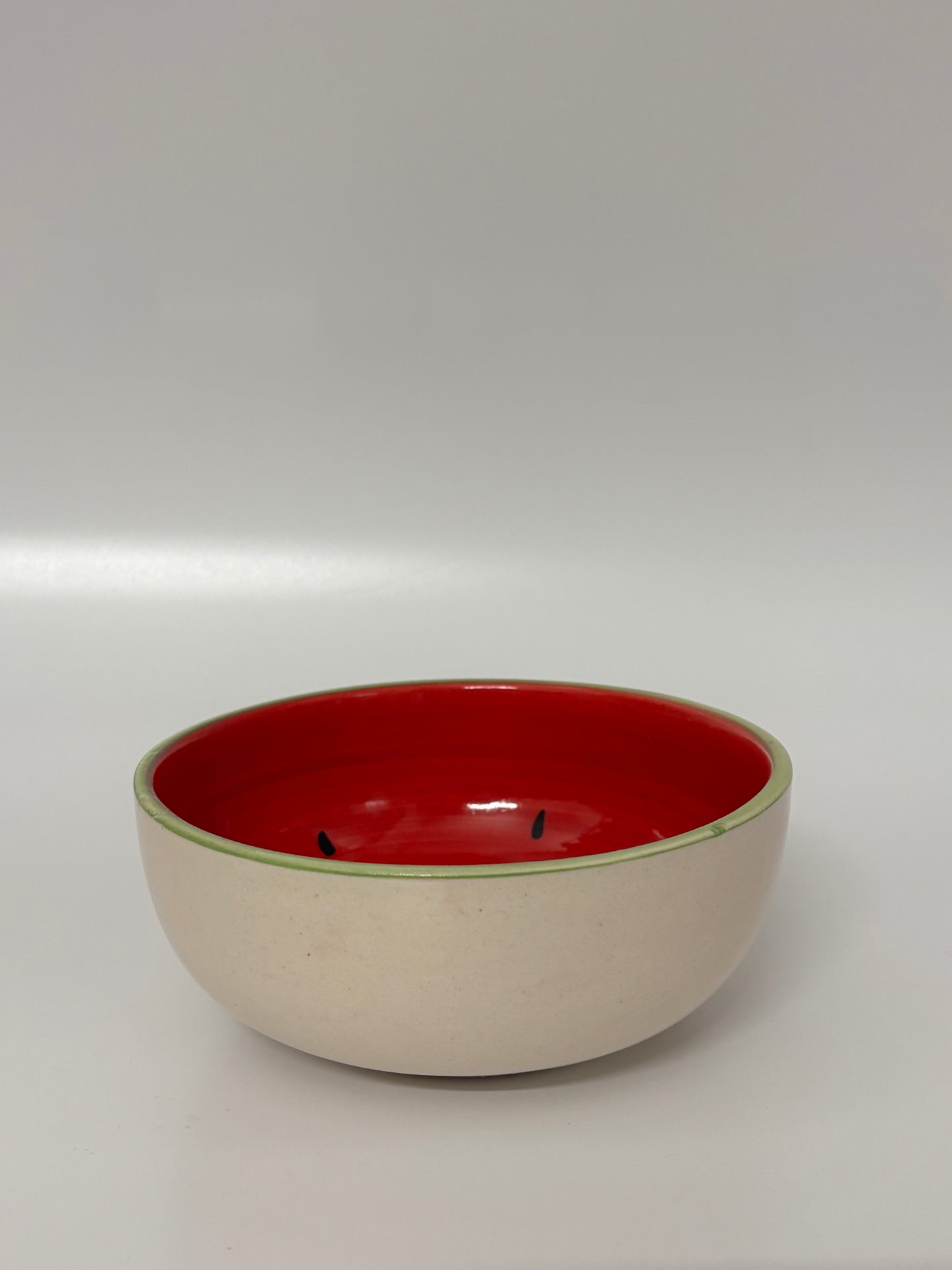 Watermelon-Themed Hand
-Painted Ceramic Bowl
