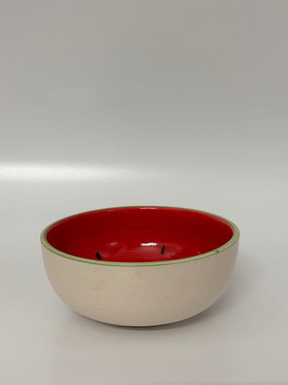 Watermelon-Themed Hand
-Painted Ceramic Bowl